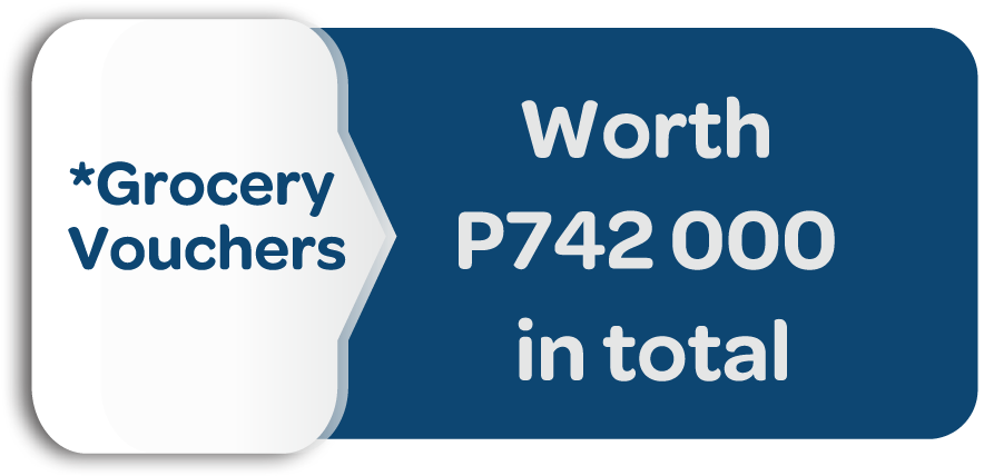 Grocery Vouchers worth P742,000 in total